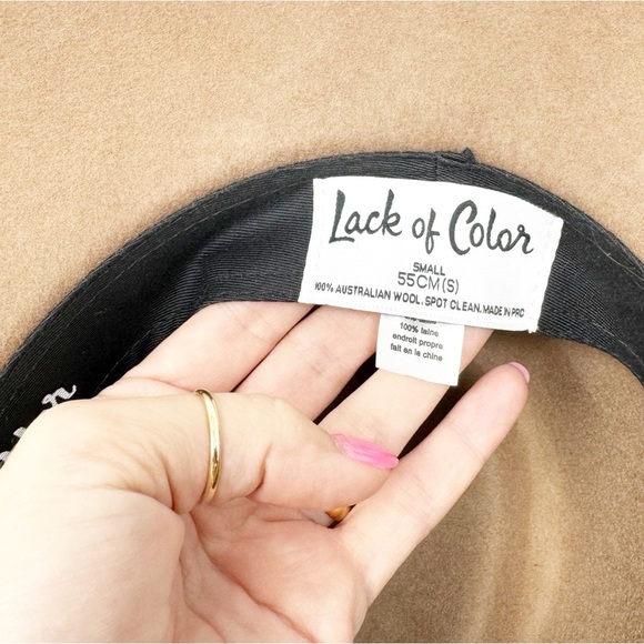 Lack of Color The Grove Fedora Hat Brown Wool w/ Suede Leather Band Sz Small - Picture 10 of 14